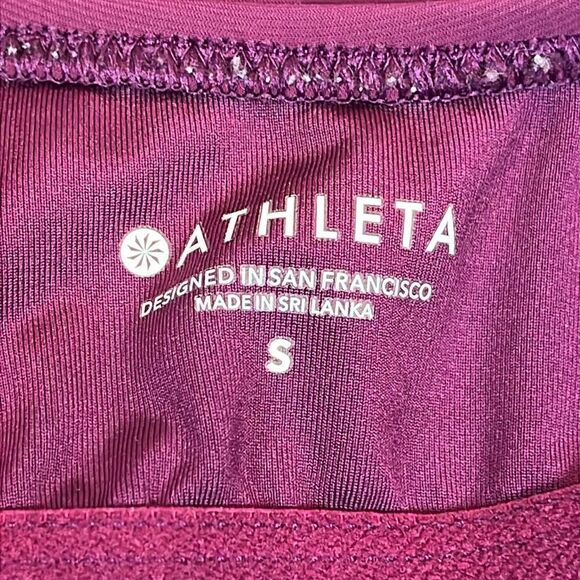 Athleta Shirred One-Pice Swimsuit Plum color Size small - Picture 7 of 8
